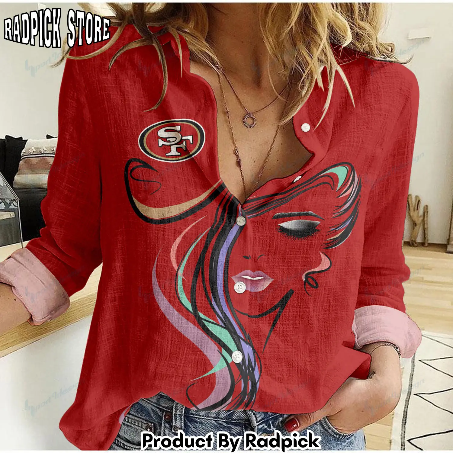 Radpick san francisco 49ers woman shirt rp662174
